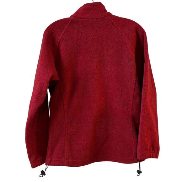 Columbia Women's Full Zip Fleece Jacket Red Size S Casual Fall - Picture 3 of 11